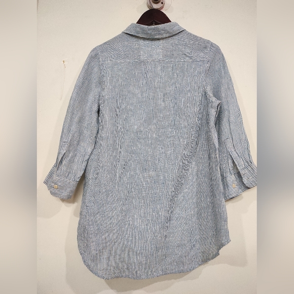 Strip linen Women Shirt - Picture 12 of 15